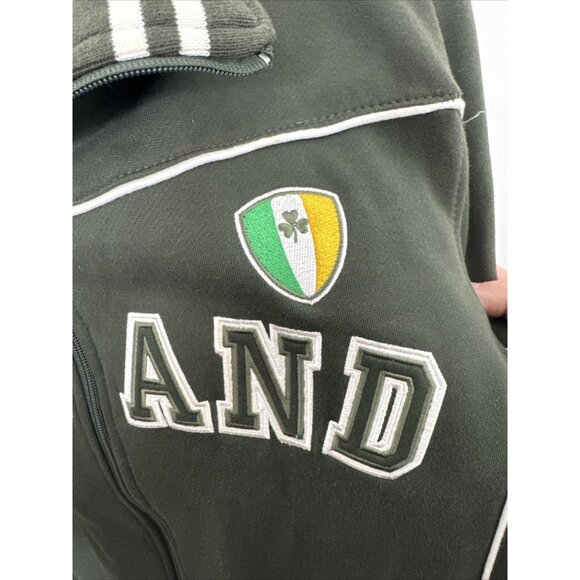 Retro Irish Ireland  Men L Track And Field Green Jacket Zip - Picture 6 of 10